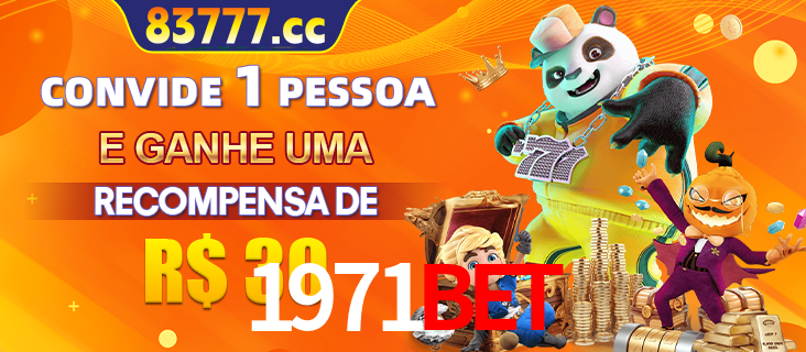 Banner institucional da 1971bet sobre parceria de marcas e criação de uma marca de excelência, apresentando os mascotes de jogos populares como o Fortune Tiger.