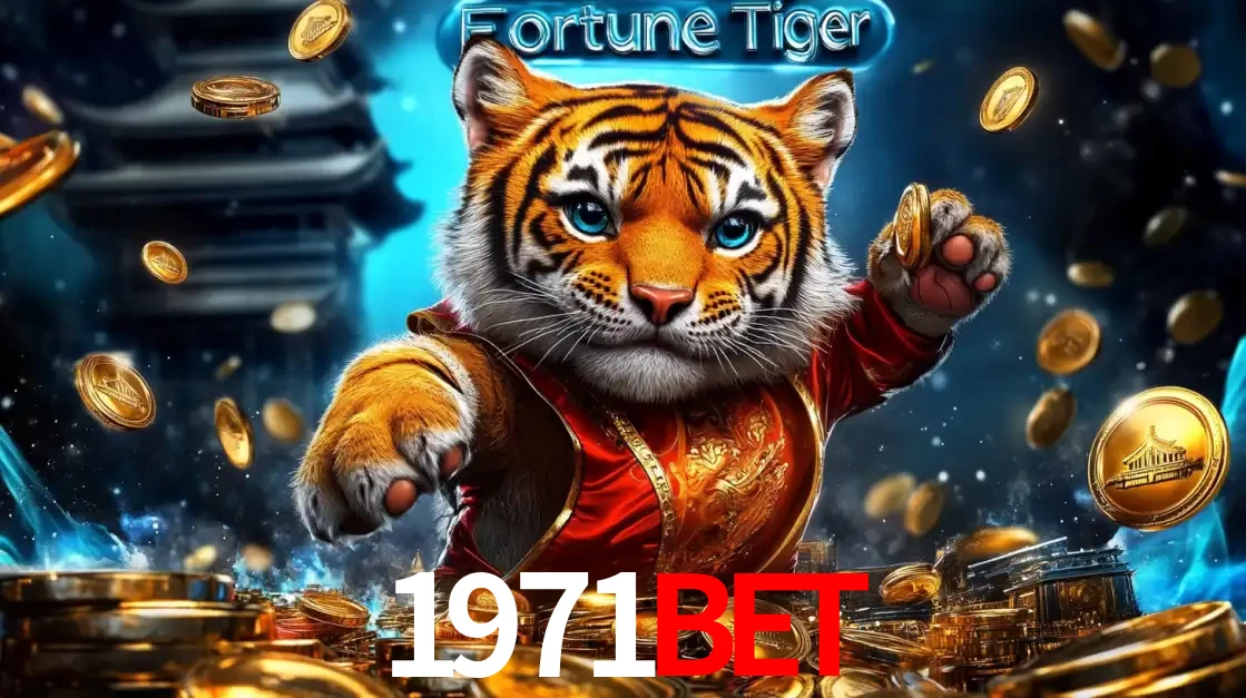 Imagem promocional do jogo de slot Fortune Tiger, com um tigre majestoso em traje tradicional cercado por uma fortuna em moedas de ouro, disponível agora no cassino 1971bet.