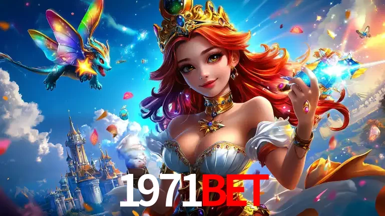 A princesa de um reino de fantasia mágico, com seu pequeno dragão, apresentando um mundo de prêmios encantados nos jogos de caça-níqueis do cassino 1971bet.